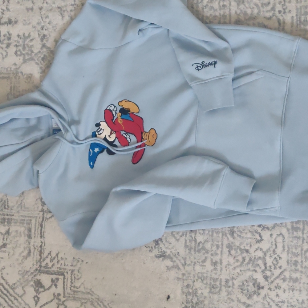 Light blue Mickey mouse Disney hoodie by h&M size medium